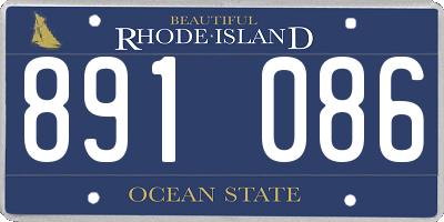 RI license plate 891086