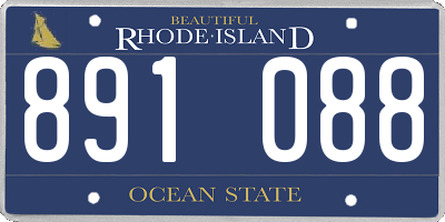 RI license plate 891088