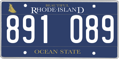 RI license plate 891089