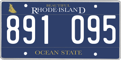 RI license plate 891095