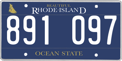 RI license plate 891097