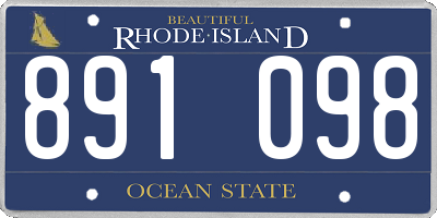 RI license plate 891098