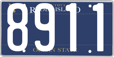 RI license plate 8911