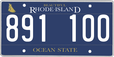 RI license plate 891100