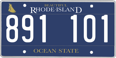 RI license plate 891101