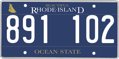 RI license plate 891102