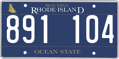RI license plate 891104