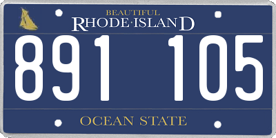 RI license plate 891105