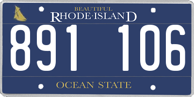 RI license plate 891106