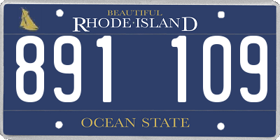 RI license plate 891109