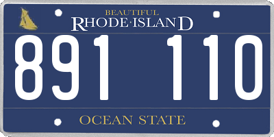 RI license plate 891110