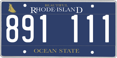 RI license plate 891111