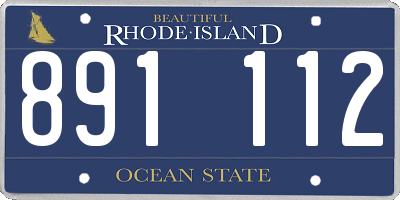 RI license plate 891112