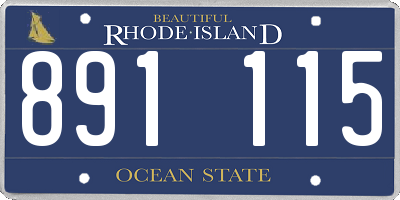 RI license plate 891115