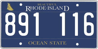 RI license plate 891116