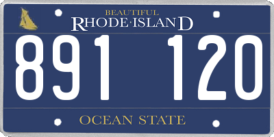 RI license plate 891120