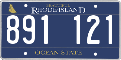RI license plate 891121