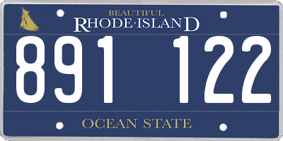 RI license plate 891122