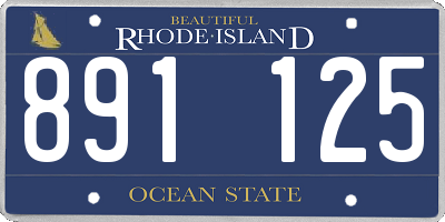 RI license plate 891125