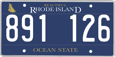 RI license plate 891126
