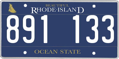 RI license plate 891133