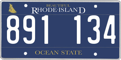 RI license plate 891134