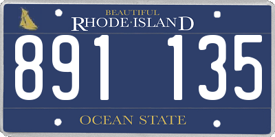 RI license plate 891135
