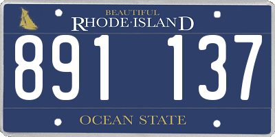 RI license plate 891137