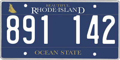 RI license plate 891142
