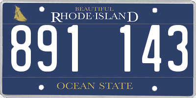 RI license plate 891143