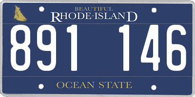 RI license plate 891146