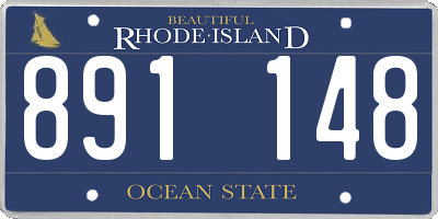 RI license plate 891148