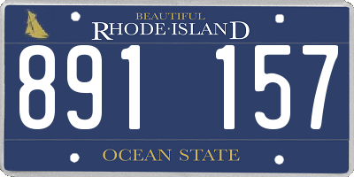 RI license plate 891157
