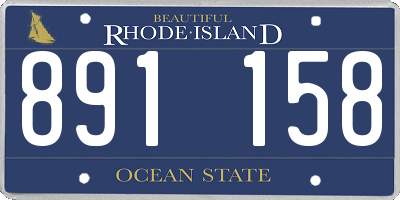 RI license plate 891158