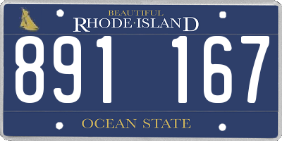 RI license plate 891167