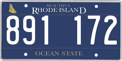 RI license plate 891172