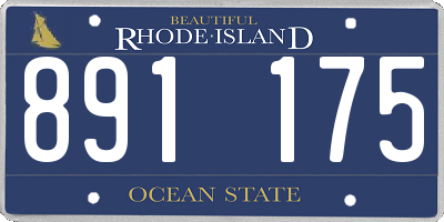 RI license plate 891175