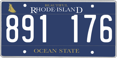 RI license plate 891176