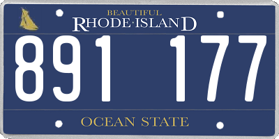 RI license plate 891177