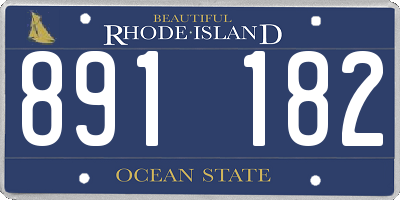 RI license plate 891182