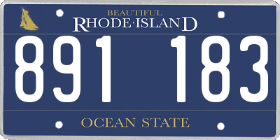 RI license plate 891183