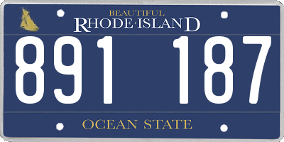 RI license plate 891187