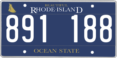 RI license plate 891188