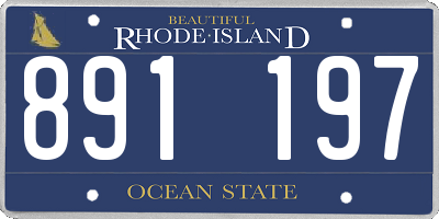 RI license plate 891197