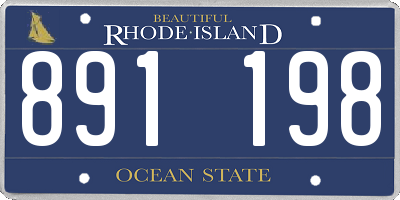 RI license plate 891198