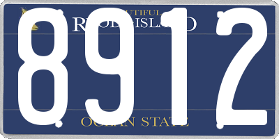 RI license plate 8912