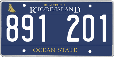 RI license plate 891201