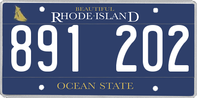 RI license plate 891202