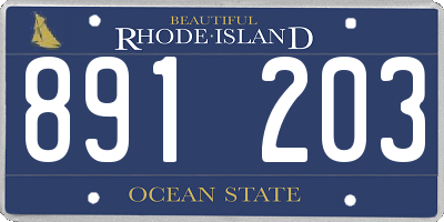 RI license plate 891203
