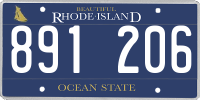 RI license plate 891206